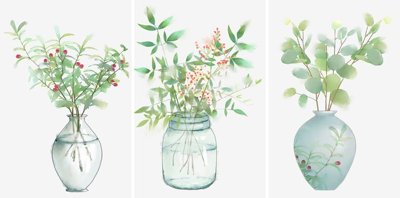 File in lụa File tranh bình hoa BHY344 (chất lượng cao) File tranh bình hoa BHY344