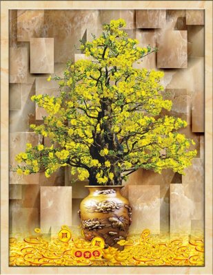 Tải file File tranh bình hoa BHY92 (PSD) cho in ấn quảng cáo