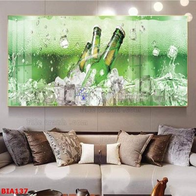 Download file Tranh quán bia nhậu BIA137 (gốc) cho xưởng in