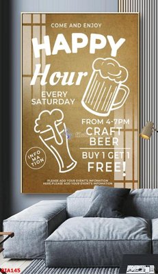 File in trần Tranh quán bia nhậu BIA145 (bản gốc) bầu trời