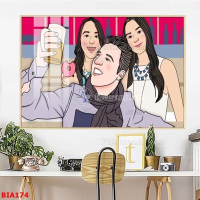 Download file gốc Tranh quán bia nhậu BIA174 (in lụa) cao cấp