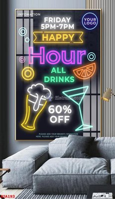 File gốc in ấn Tranh quán bia nhậu BIA193 (sẵn sàng tải về)