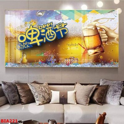 File tranh Tranh quán bia nhậu BIA221 (gốc) chủ đề thiên nhiên