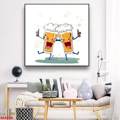 File tranh Tranh quán bia nhậu BIA226 (ảnh gốc) in trần nhà