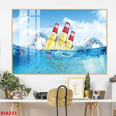 Download file gốc Tranh quán bia nhậu BIA233 (in mica) trang trí