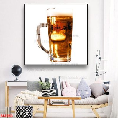 File tranh gốc Tranh quán bia nhậu BIA263 chủ đề hiện đại