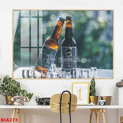 Download file gốc Tranh quán bia nhậu BIA273 (in mica) trong suốt