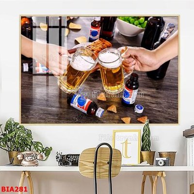 File gốc Tranh quán bia nhậu BIA281 (in 3D) cho trang trí