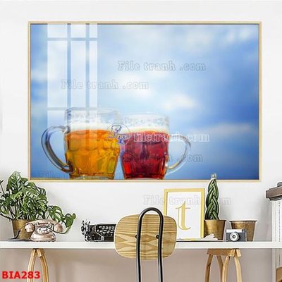 File gốc in ấn Tranh quán bia nhậu BIA283 độ phân giải cao