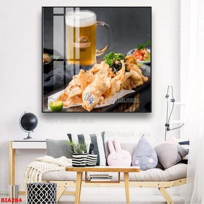 File ảnh Tranh quán bia nhậu BIA284 (gốc) in decal dán tường