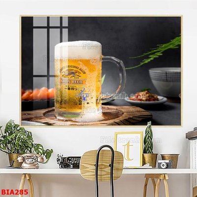 File tranh in mica Tranh quán bia nhậu BIA285 (độ phân giải cao)