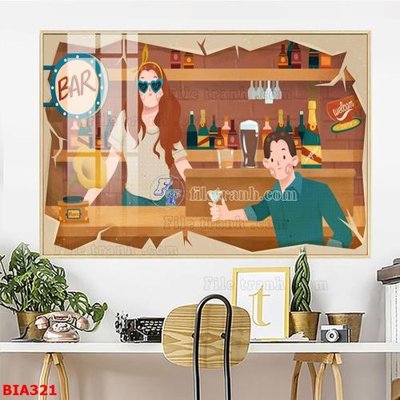 Tải file Tranh quán bia nhậu BIA321 (gốc) làm file tranh quảng cáo