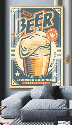 File gốc Tranh quán bia nhậu BIA353 cho in ấn và thiết kế