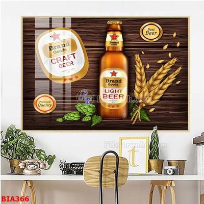 File PSD Tranh quán bia nhậu BIA366 (bản gốc) cho nhà in
