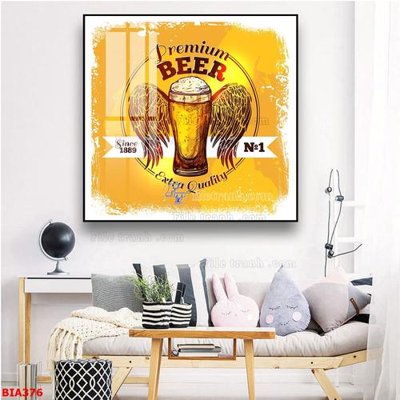 Tải file gốc Tranh quán bia nhậu BIA376 (bản PSD) chỉnh sửa được