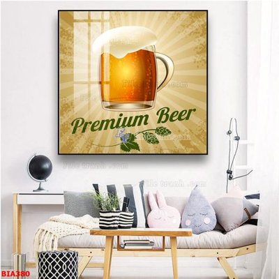 Download file gốc Tranh quán bia nhậu BIA380 (in mica) trang trí