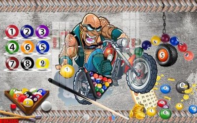 File in trần File tranh decor treo quán bida bi a BILLARD BIDA3005 (bản gốc) đại dương