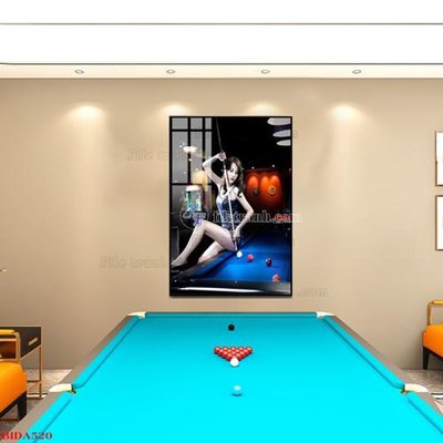 Tải file File tranh quán bida bi-a BILLARD BIDA520 (gốc) in ấn chất lượng