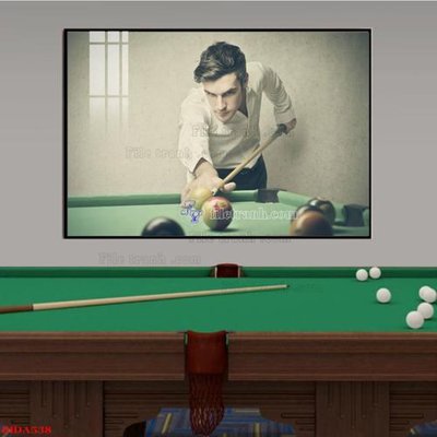 Tải file File tranh quán bida bi-a BILLARD BIDA538 (PSD) cho in tranh 3D