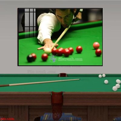 File gốc File tranh quán bida bi-a BILLARD BIDA606 (in lụa) cao cấp
