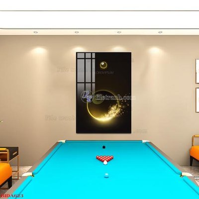 File PSD File tranh quán bida bi-a BILLARD BIDA623 (nguyên bản) cho thiết kế