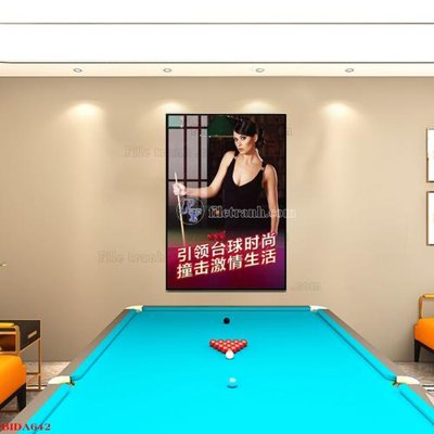 Download file File tranh quán bida bi-a BILLARD BIDA642 (gốc) in mica đèn LED