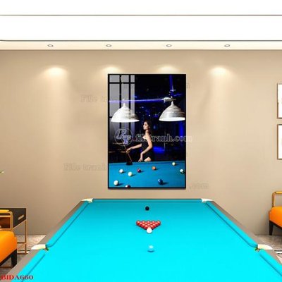 File gốc File tranh quán bida bi-a BILLARD BIDA660 (phong cách) tối giản