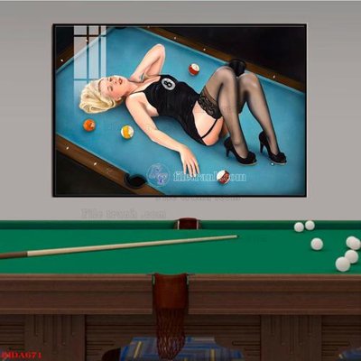 File tranh File tranh quán bida bi-a BILLARD BIDA671 (ảnh gốc) sắc nét hoàn hảo
