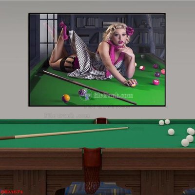 Tải file gốc in lụa File tranh quán bida bi-a BILLARD BIDA674 siêu nét