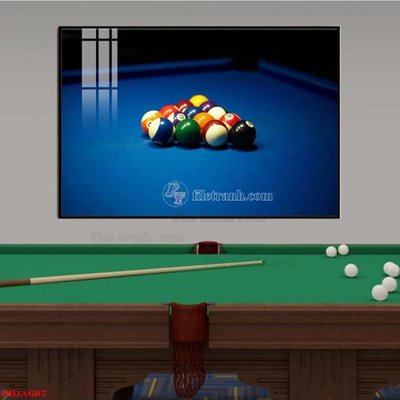 File gốc File tranh quán bida bi-a BILLARD BIDA687 (in mica) làm quà tặng
