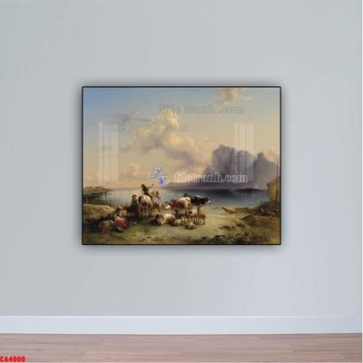 File gốc Tranh sơn dầu phong cảnh châu âu CA4000 (trang trí) phòng làm việc