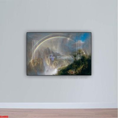 File in lụa Tranh sơn dầu phong cảnh châu âu CA4003 (chất lượng cao) Tranh sơn dầu phong cảnh châu âu CA4003