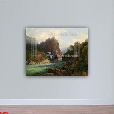 File gốc Tranh sơn dầu phong cảnh châu âu CA4006 (trang trí) phòng trẻ em