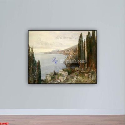 File in ấn chuyên nghiệp Tranh sơn dầu phong cảnh châu âu CA4007 (file gốc)