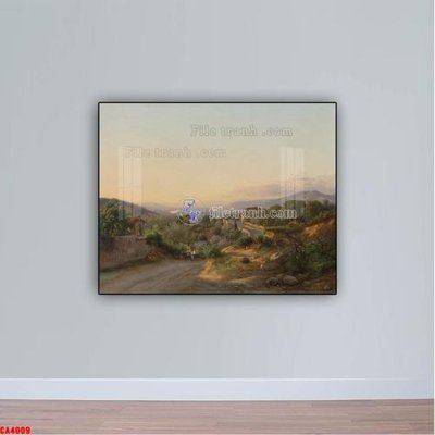 File ảnh Tranh sơn dầu phong cảnh châu âu CA4009 (gốc) dùng in Pano