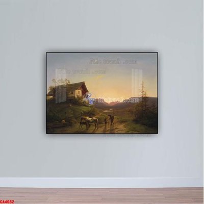 Hình ảnh file gốc Tranh sơn dầu phong cảnh châu âu CA4032 (chất lượng cao)