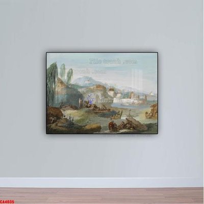 Tệp tin gốc Tranh sơn dầu phong cảnh châu âu CA4035 (dùng cho in ấn) chuyên nghiệp