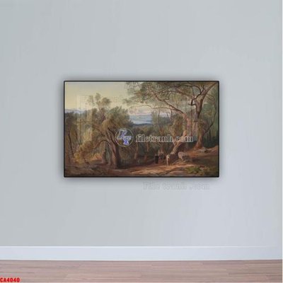 Tải file Tranh sơn dầu phong cảnh châu âu CA4040 (gốc) in nhanh