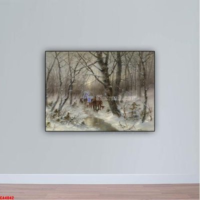 File tranh Tranh sơn dầu phong cảnh châu âu CA4042 (gốc) chủ đề động vật