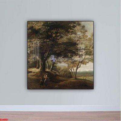 Download file gốc Tranh sơn dầu phong cảnh châu âu CA4051 (in mica) 3D