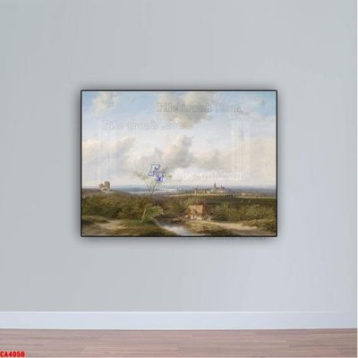 File gốc Tranh sơn dầu phong cảnh châu âu CA4056 (in mica) trang trí