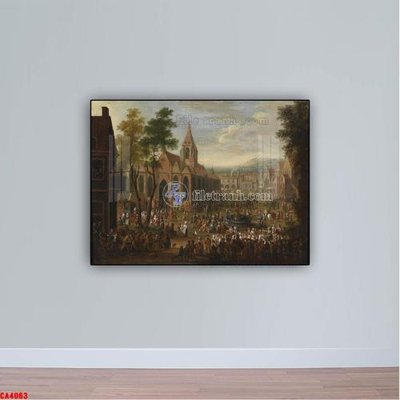 File tranh in trần 3D Tranh sơn dầu phong cảnh châu âu CA4063 (ảnh gốc)