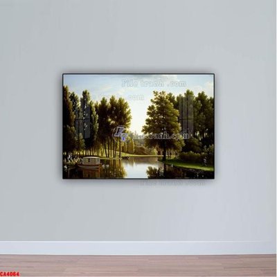 Tải file Tranh sơn dầu phong cảnh châu âu CA4064 (gốc) chủ đề hoa sen