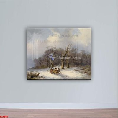 File tranh Tranh sơn dầu phong cảnh châu âu CA4067 (bản gốc) treo quán cafe