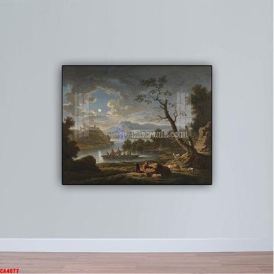 File tranh Tranh sơn dầu phong cảnh châu âu CA4077 (gốc) chủ đề trẻ em