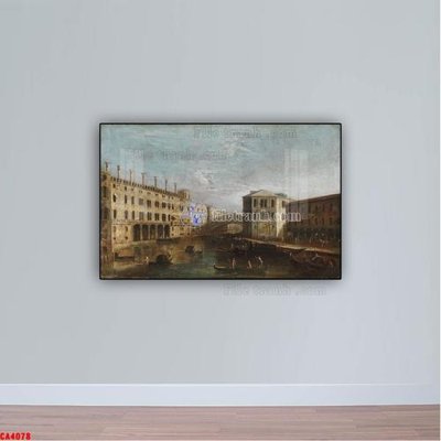 File in ấn Tranh sơn dầu phong cảnh châu âu CA4078 chuyên nghiệp