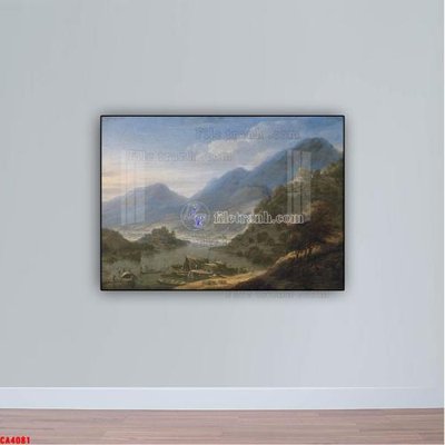 File gốc in ấn Tranh sơn dầu phong cảnh châu âu CA4081 chuẩn màu CMYK