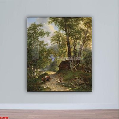 Tải file Tranh sơn dầu phong cảnh châu âu CA4095 (PSD) cho in tranh kính