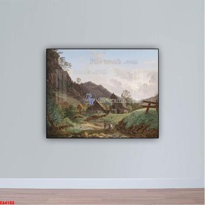 File gốc Tranh sơn dầu phong cảnh châu âu CA4103 cho in ấn và thiết kế