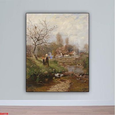 File ảnh gốc Tranh sơn dầu phong cảnh châu âu CA4110 (chuyên in mica)